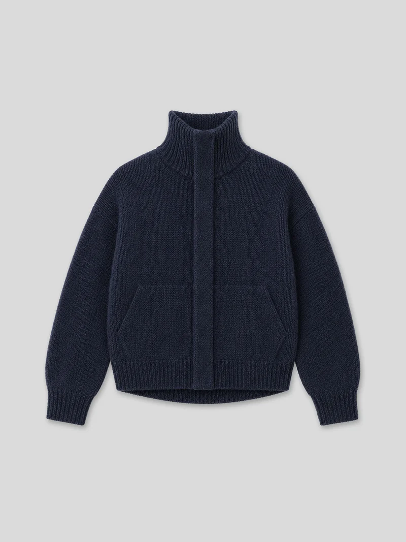 The Knitwit Stable The Knitwit Stable Jacket Weide Dark Blue Melange