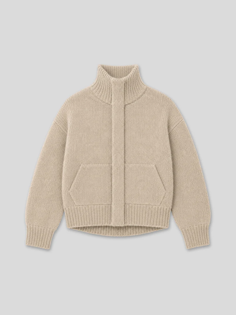 The Knitwit Stable The Knitwit Stable Jacket Weide Beige Melange