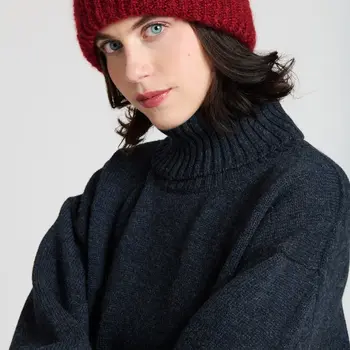 The Knitwit Stable Sweater Ember Dark Blue Melange