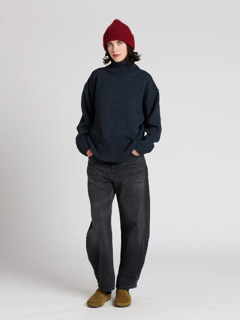 The Knitwit Stable The Knitwit Stable Sweater Ember Dark Blue Melange