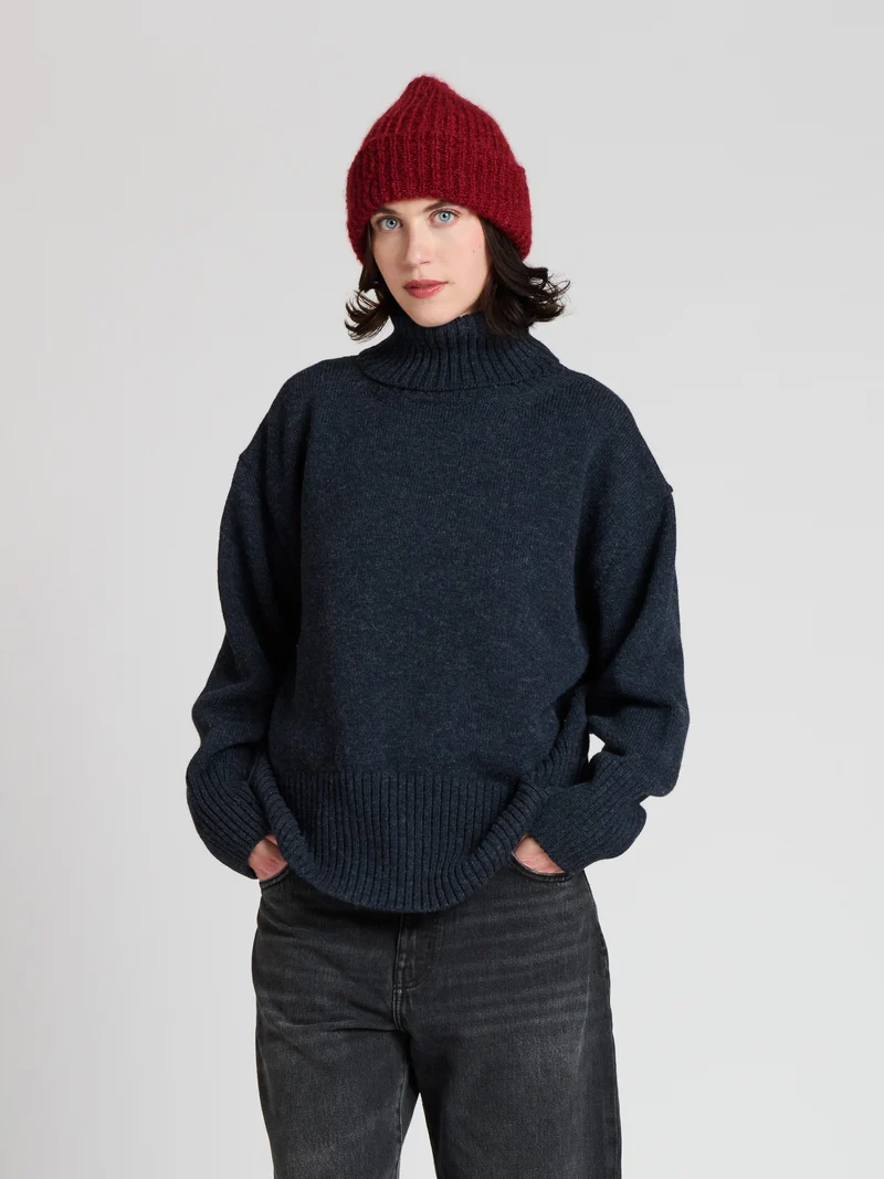 The Knitwit Stable The Knitwit Stable Sweater Ember Dark Blue Melange