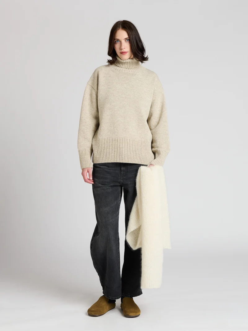 The Knitwit Stable The Knitwit Stable Sweater Ember Beige Melange