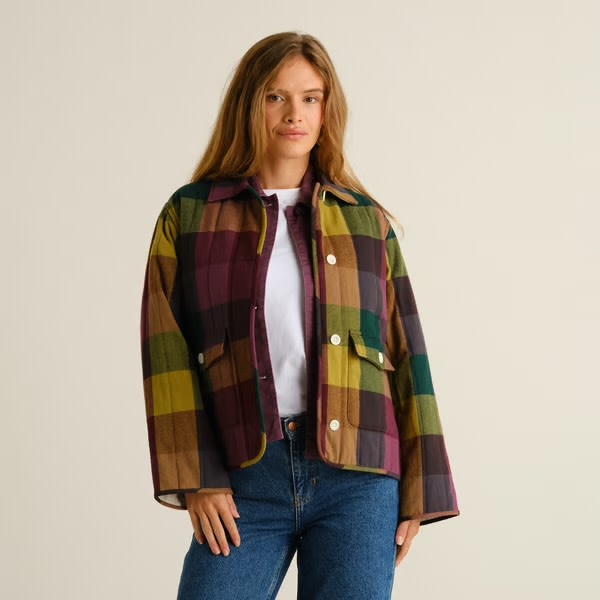 Dedicated Dedicated Jacket Voxtorp Flannel Check Bold Multi Color