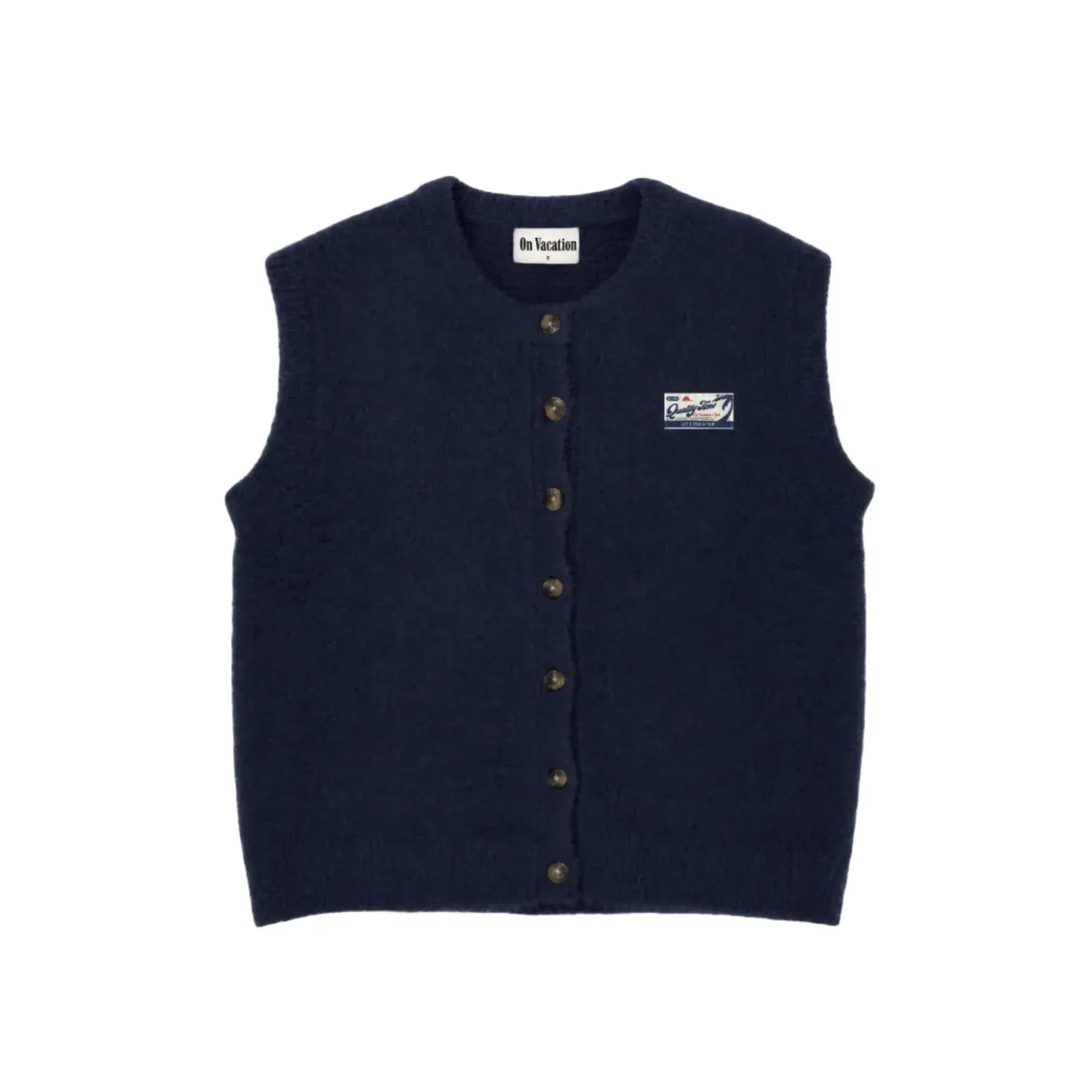 On Vacation On Vacation Quality Time Knitted Vest Dark Blue