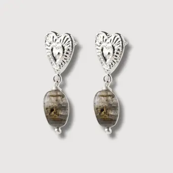 A Beautiful Story Heavenly Labradorite Earrings Silver