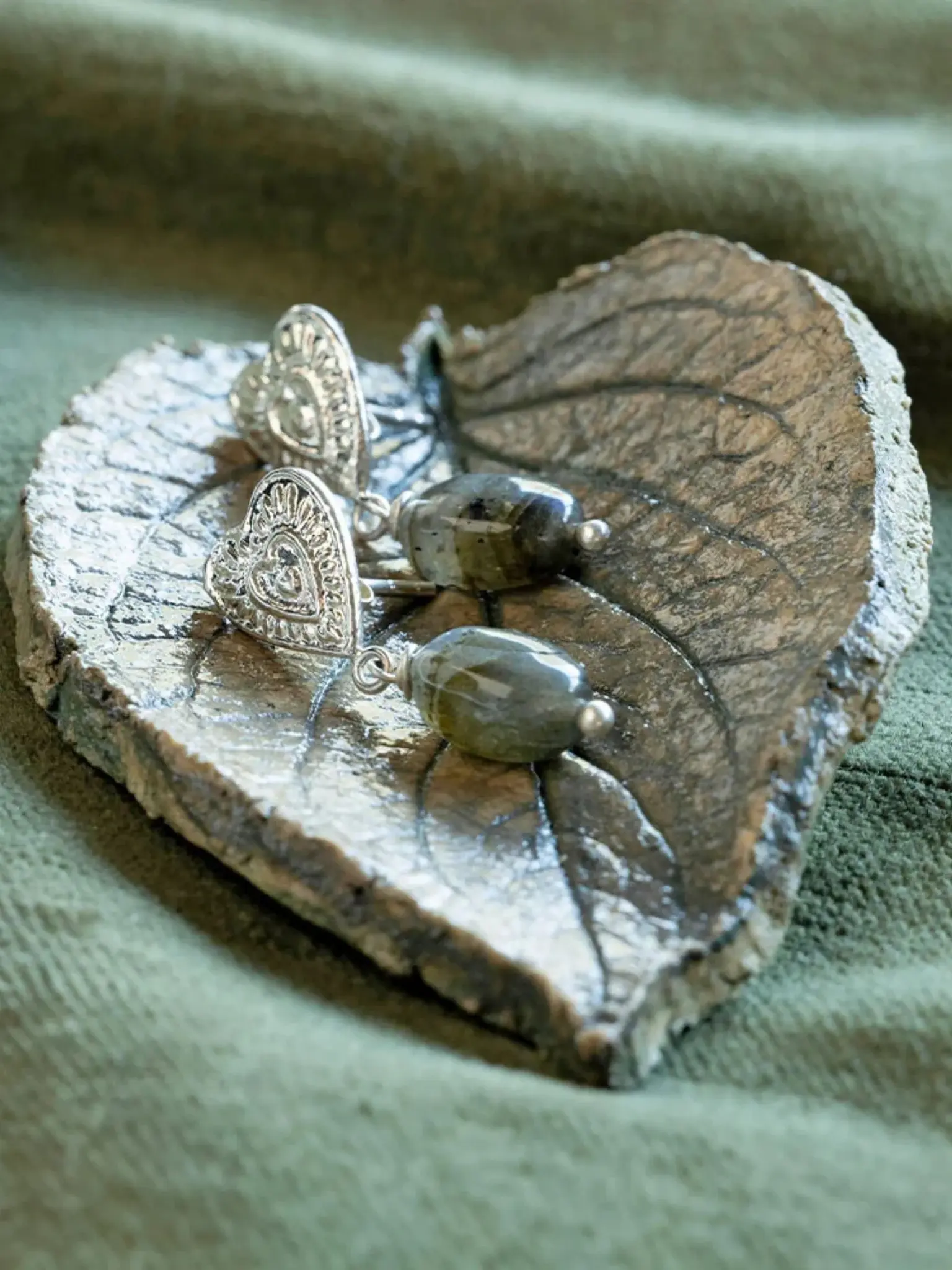 A Beautiful Story A Beautiful Story Heavenly Labradorite Earrings Silver