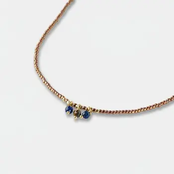 A Beautiful Story Empathy Tiger Eye Lapis Ketting Goud