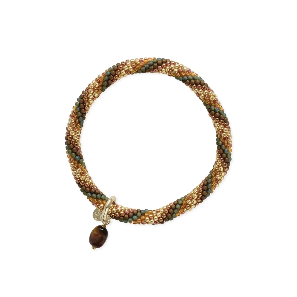 A Beautiful Story A Beautiful Story Talented Tiger Eye Armband Goud
