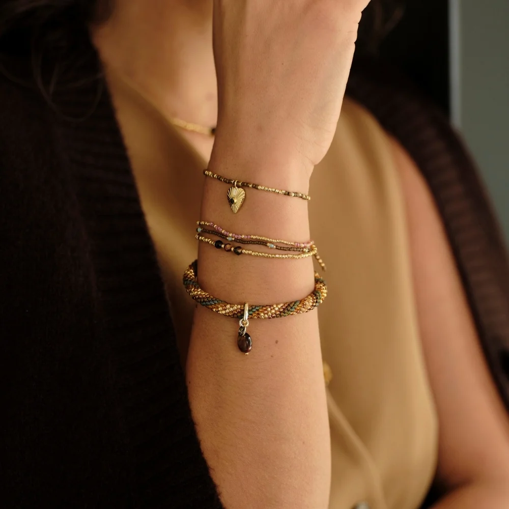 A Beautiful Story A Beautiful Story Talented Tiger Eye Armband Goud