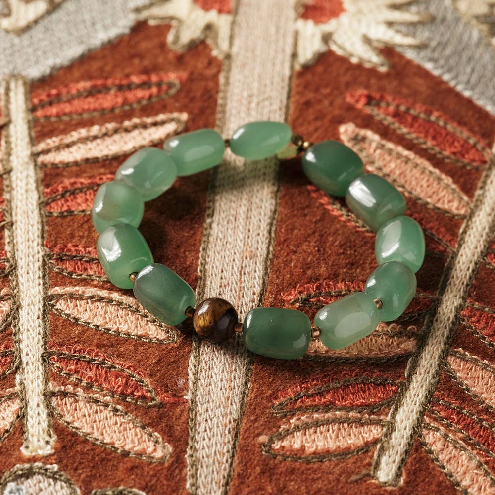A Beautiful Story A Beautiful Story Wander Aventurine Tiger Eye Armband Goud