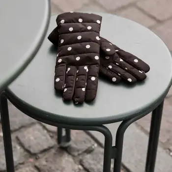 Markberg Alberte Gloves Polka Dot Brown
