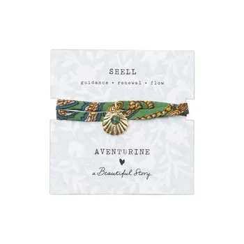 A Beautiful Story Sari Wrap Armband Aventurine Goud