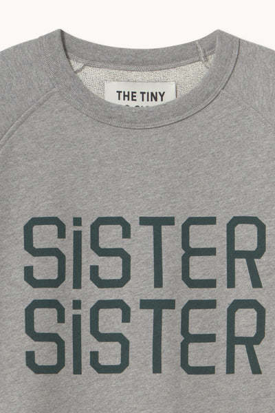 Tiny Big Sister The Tiny Big Sister Sister Sweatshirt Grey Heather