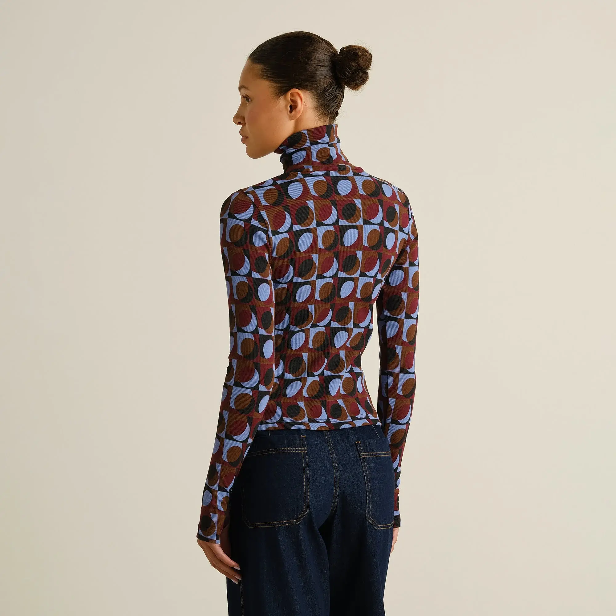 Dedicated Dedicated Rib Top Malma Retro Geo Multi Color