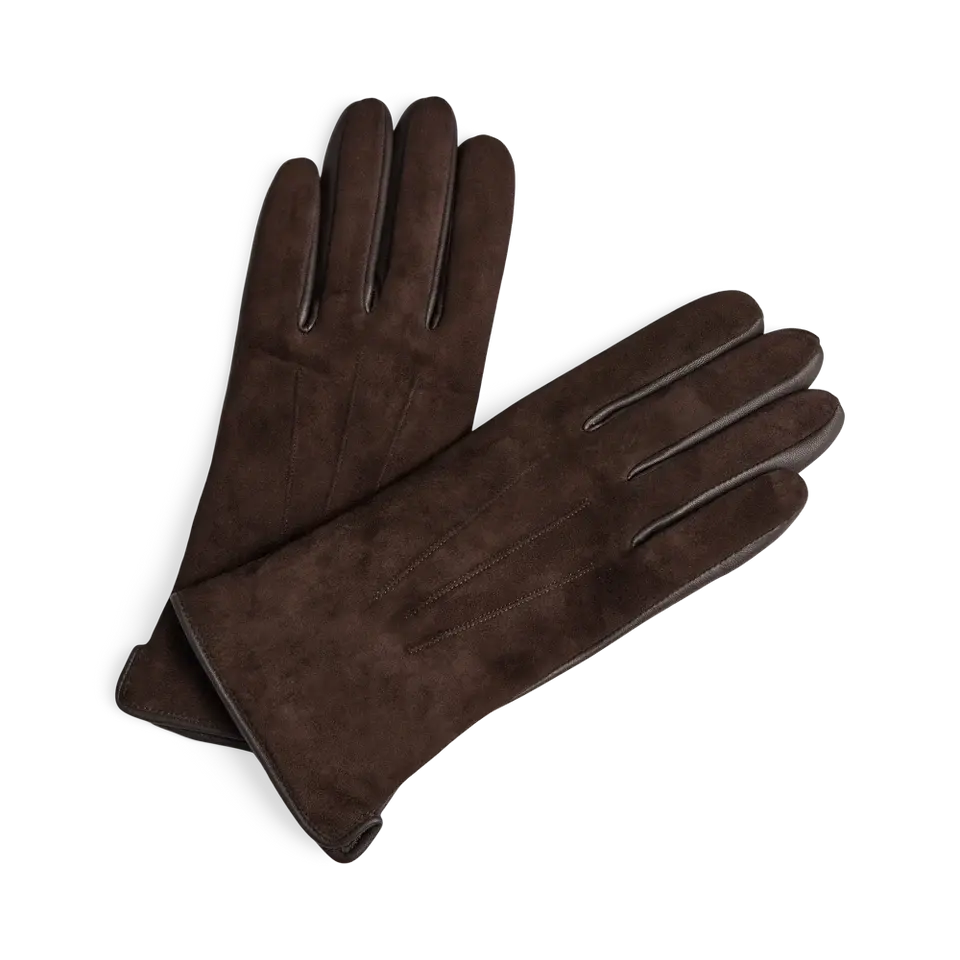 Markberg Markberg Carianna Gloves Suede Dark Brown