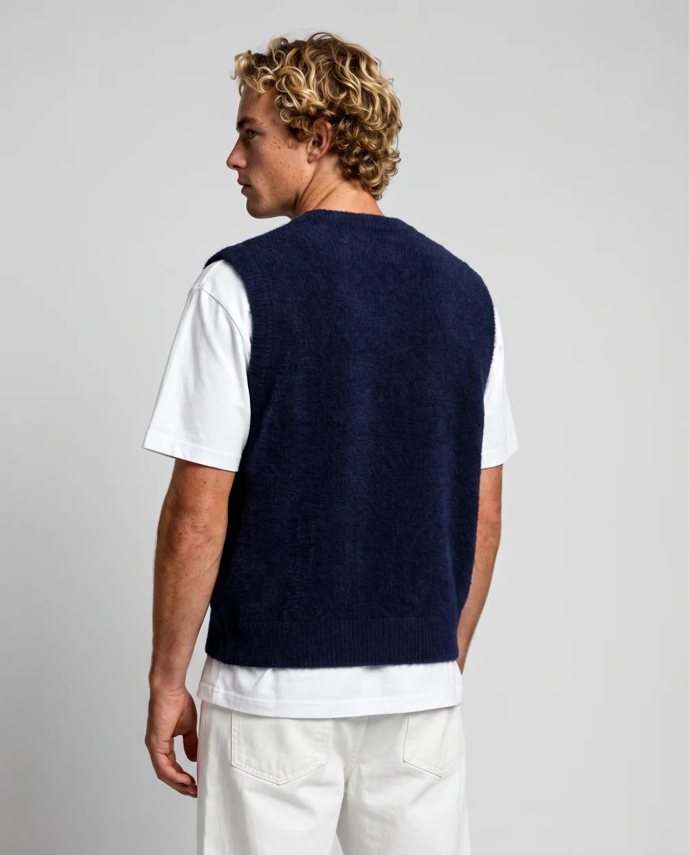 On Vacation On Vacation Quality Time Knitted Vest Dark Blue