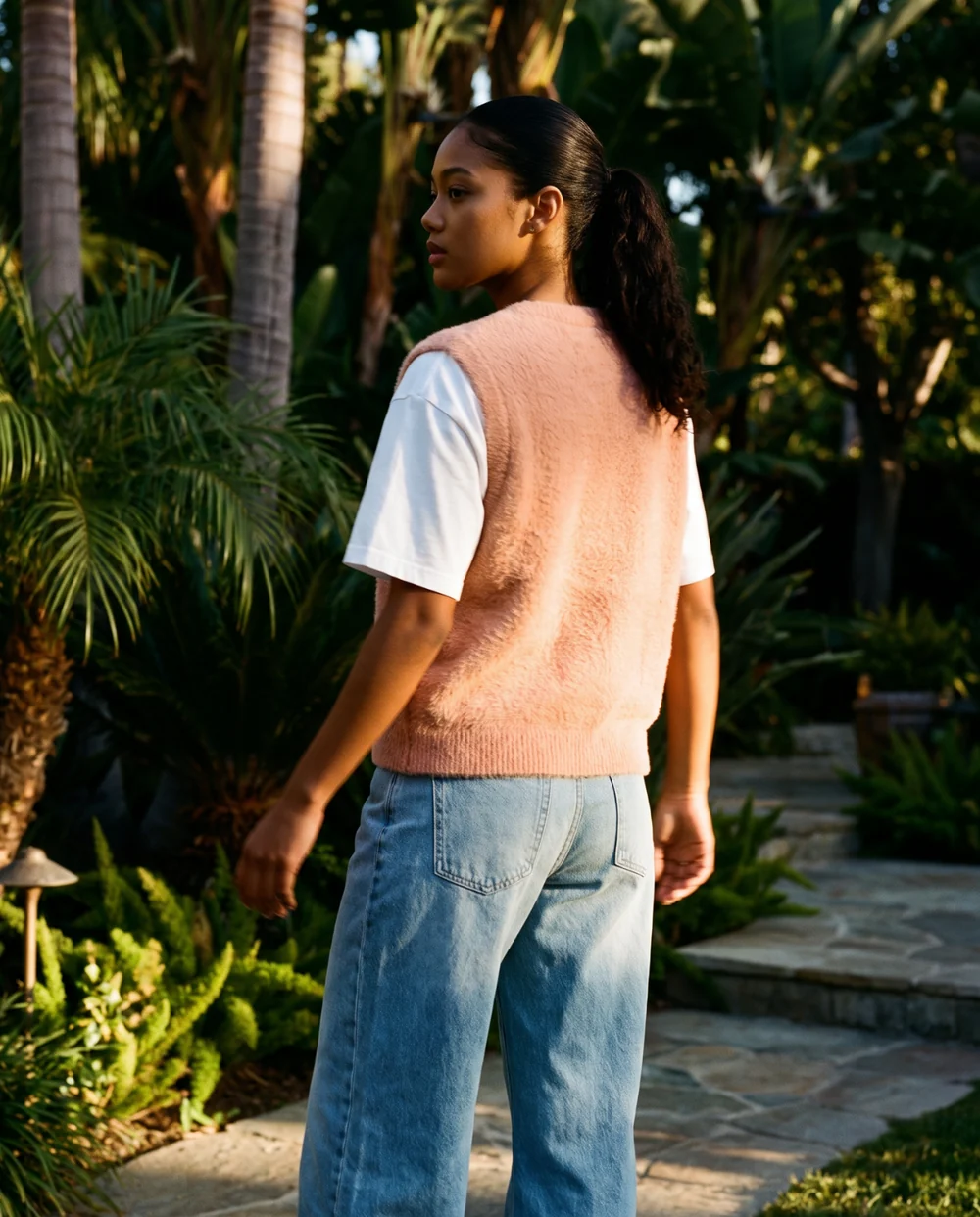 On Vacation On Vacation Quality Time Knitted Vest Apricot