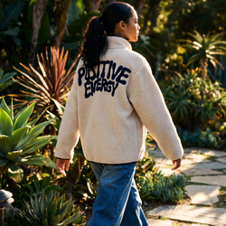 On Vacation Positive Energy Fleece Jacket Beige