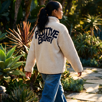 On Vacation Positive Energy Fleece Jacket Beige