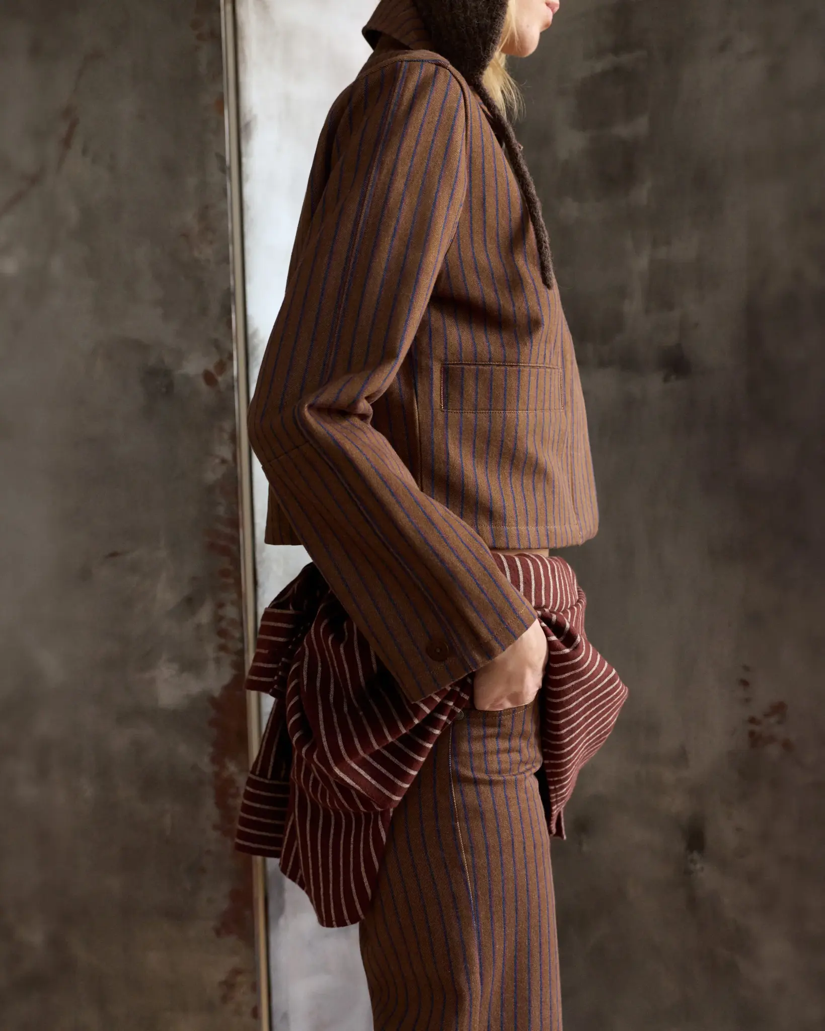 Thinking Mu Thinking Mu Albin Stripes Astrid Jacket
