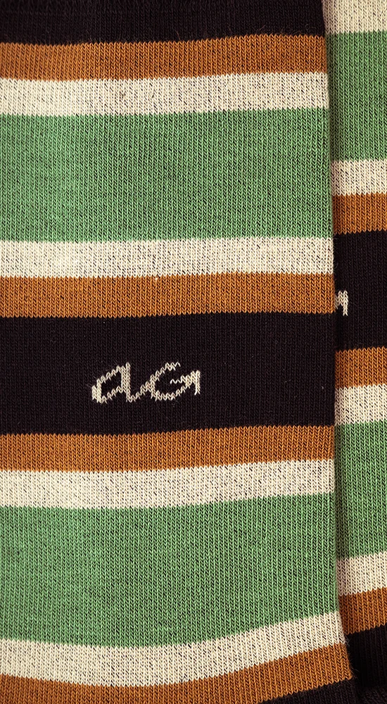 Alfredo Gonzales Alfredo Gonzales Socks Big Stripes Light Army