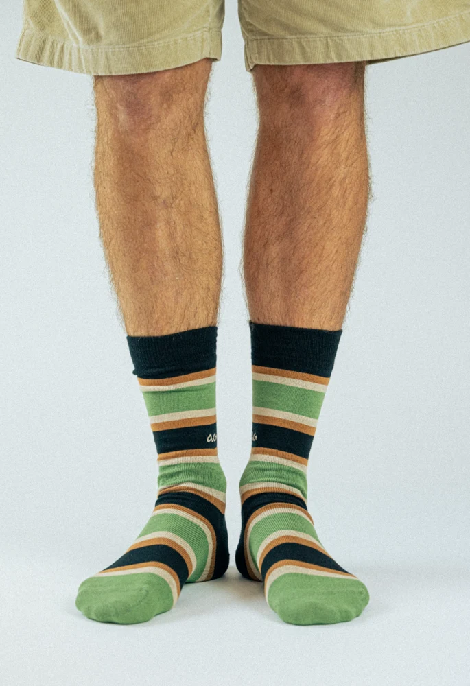 Alfredo Gonzales Alfredo Gonzales Socks Big Stripes Light Army