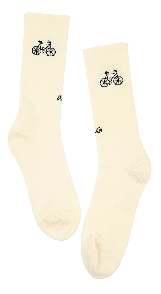 Alfredo Gonzales Alfredo Gonzales Socks Athletic Outline Bike Off White