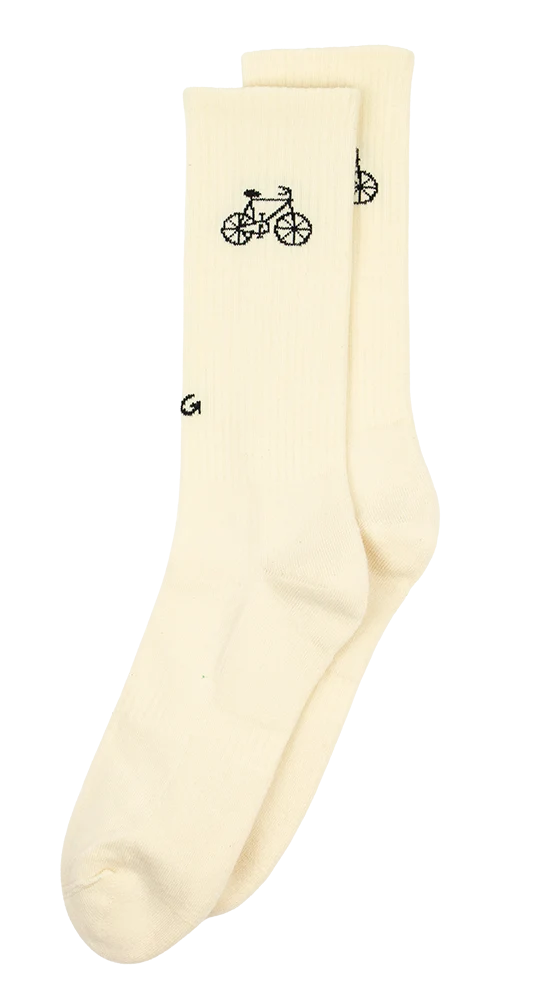 Alfredo Gonzales Alfredo Gonzales Socks Athletic Outline Bike Off White