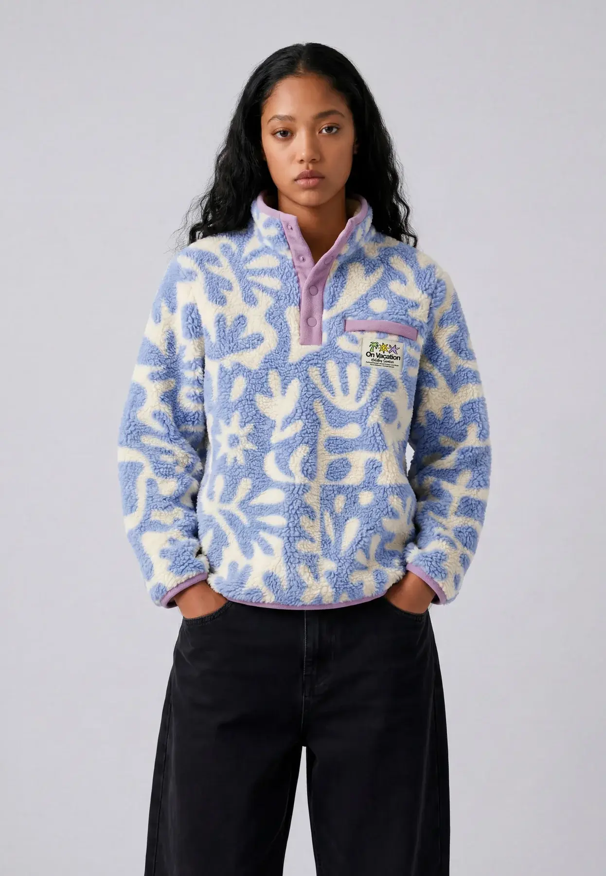 On Vacation On Vacation Goodtimes Fleece Sweater Blue