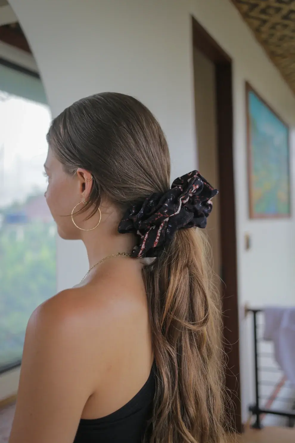 STUDIO BATIK BATIK Studio Batik Batik Scrunchie Cokelat