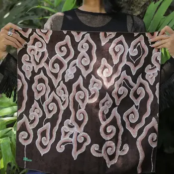 STUDIO BATIK BATIK Bandana Mega Mendung brown