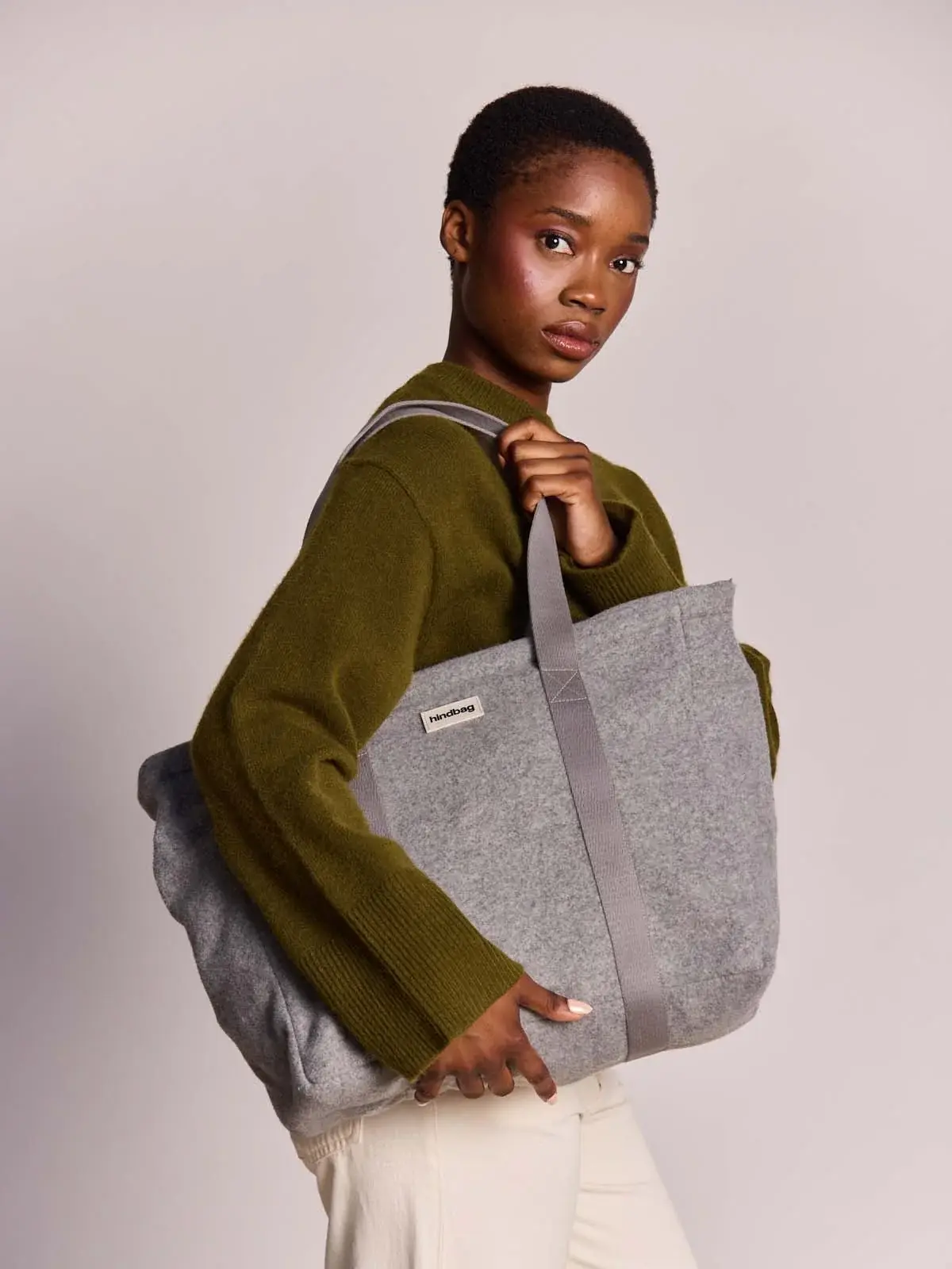 Hindbag Hindbag Shopper Cesar Granite Wool Effect