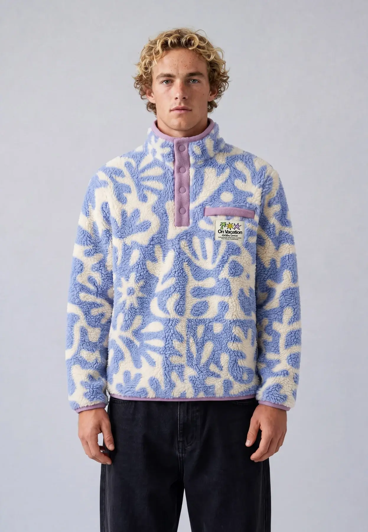 On Vacation On Vacation Goodtimes Fleece Sweater Blue