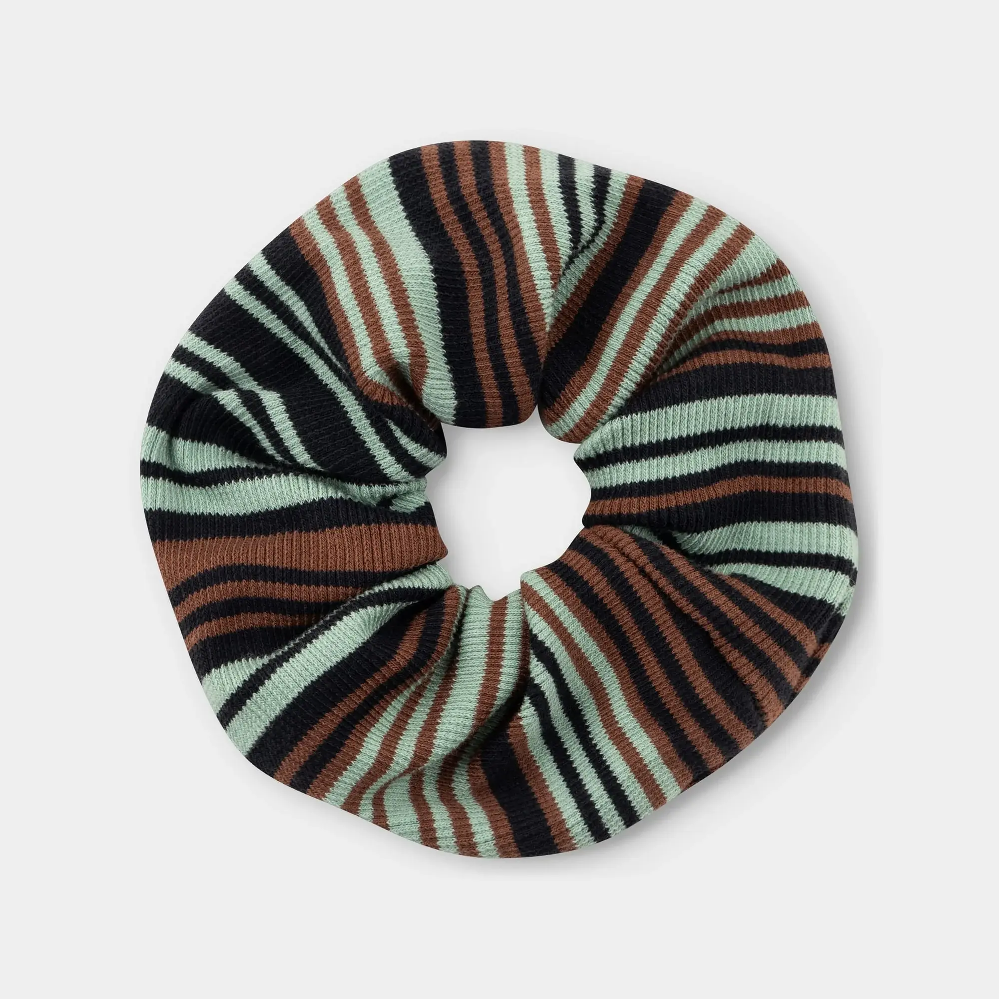 Dedicated Dedicated Scrunchie Irregular Stripe Green