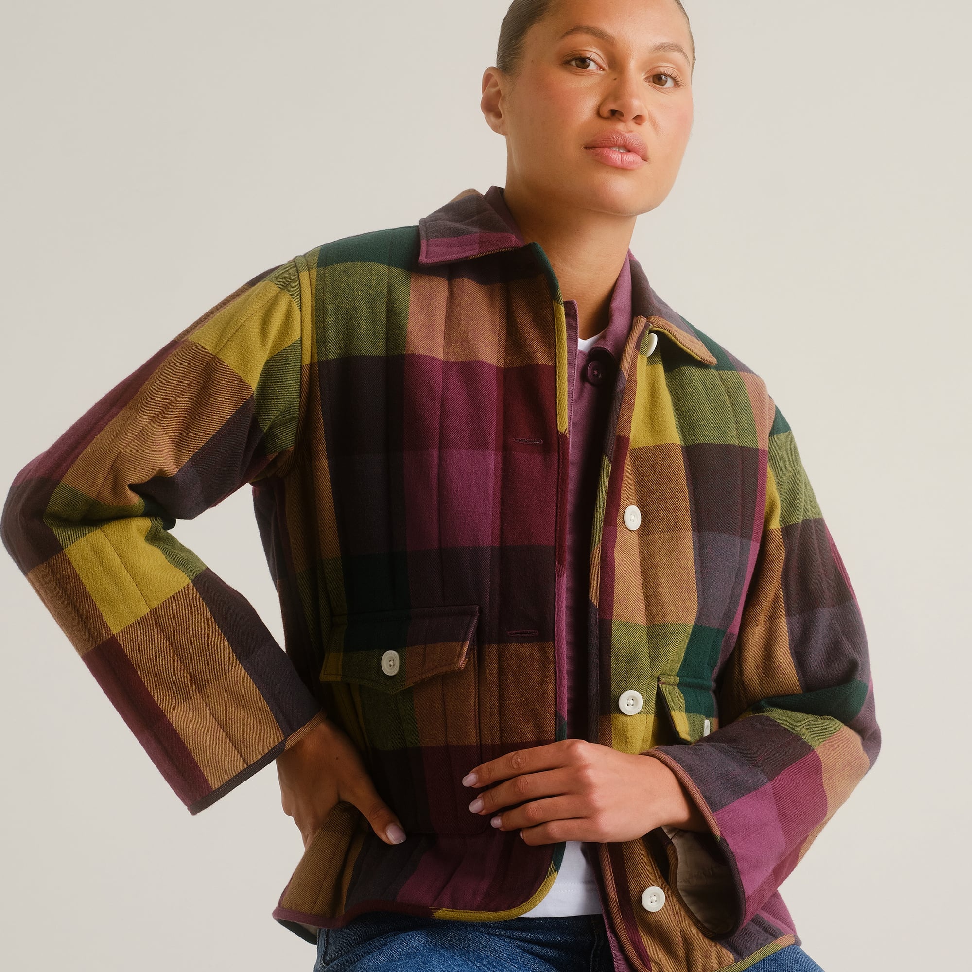 Dedicated Dedicated Jacket Voxtorp Flannel Check Bold Multi Color