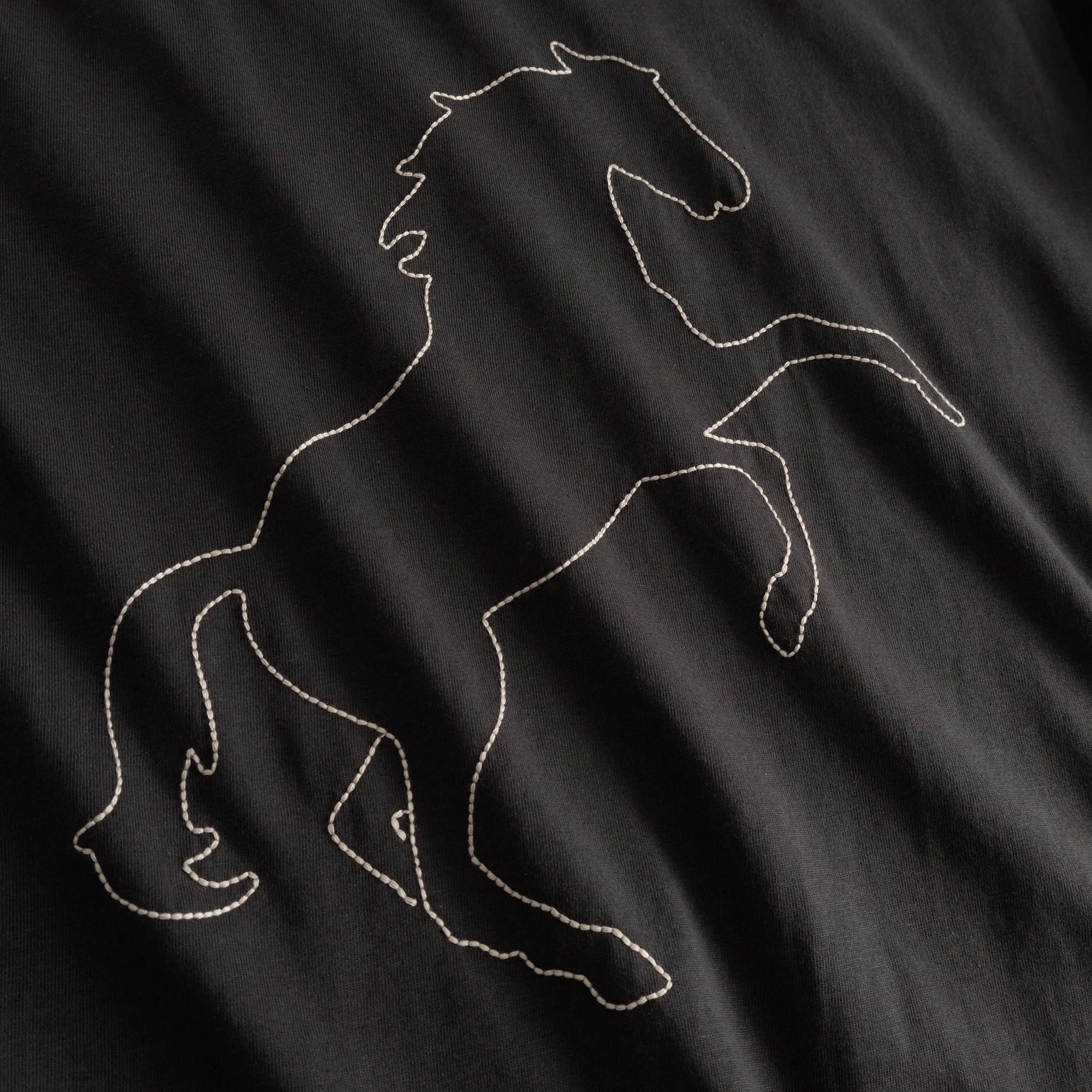 Dedicated Dedicated T-shirt Vadstena Wild Horse Stitch Charcoal