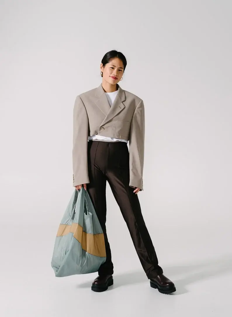 Susan Bijl Susan Bijl The New Shopping Bag Grey & Camel