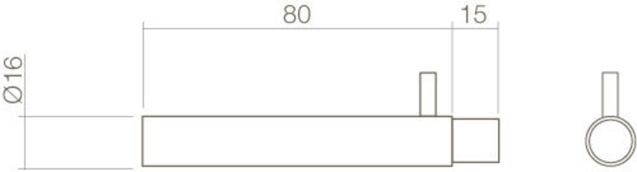 Intersteel Handdoek/kleding steun met deurstop rvs geborsteld