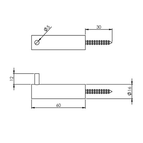Intersteel Handdoekhaak enkel rvs geborsteld 60mm