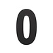 Intersteel Huisnummer 0 xl hoogte 30 cm rvs/mat zwart Intersteel Huisnummer 0 xl hoogte 30 cm rvs/mat zwart