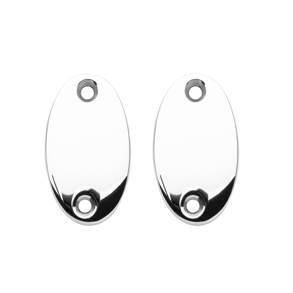 De Oude Deurklink Blindrozet ovaal - glanzend nikkel