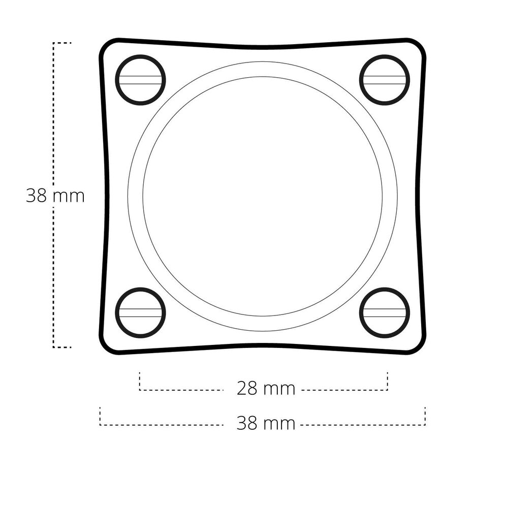 De Oude Deurklink Blindrozet vierkant - mat nikkel