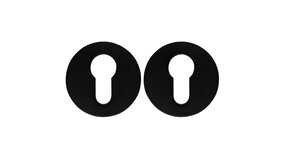 Mooi Deurbeslag Cilinderrozet modern rond zwart