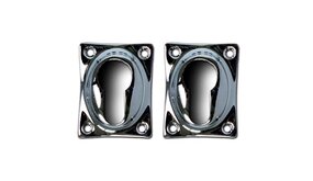 De Oude Deurklink Cilinderrozet rechthoekig in glanzend nikkel