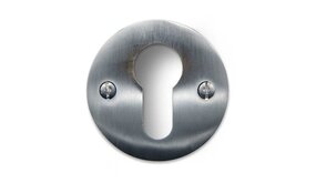 De Oude Deurklink Cilinderrozet rond geborsteld mat nikkel De Oude Deurklink Cilinderrozet rond geborsteld mat nikkel