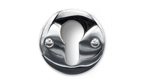 De Oude Deurklink Cilinderrozet rond in glanzend nikkel