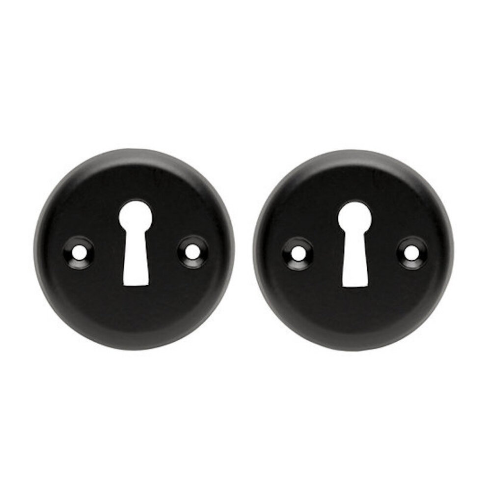 Mooi Deurbeslag Deurklink Esferia mat zwart met ronde sleutelrozetten Rosa Mooi Deurbeslag Deurklink Esferia mat zwart met ronde sleutelrozetten Rosa