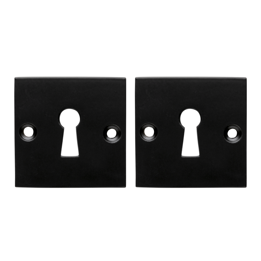 Mooi Deurbeslag Deurklink Nova mat zwart met vierkante sleutelrozetten Mooi Deurbeslag Deurklink Nova mat zwart met vierkante sleutelrozetten