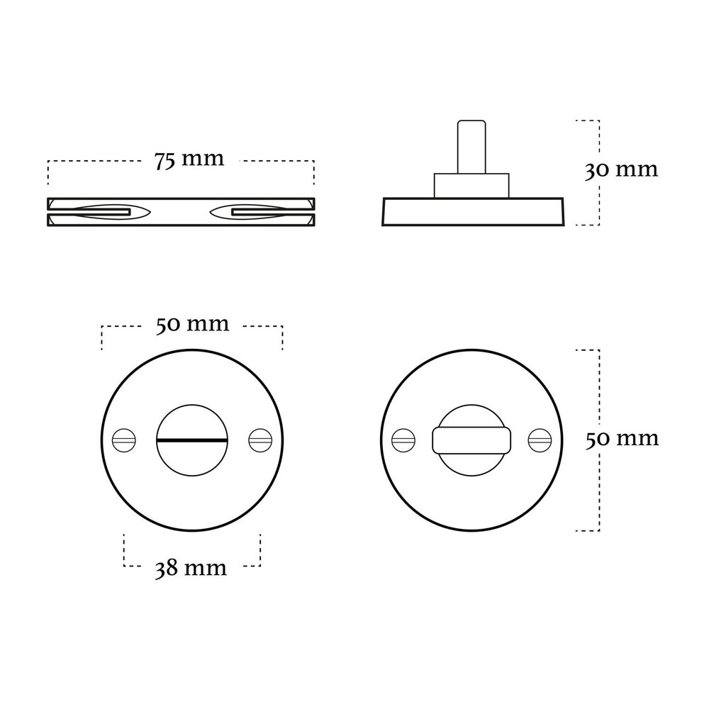 Mooi Deurbeslag Deurklink Vita en WC slot Luna Mooi Deurbeslag Deurklink Vita en WC slot Luna