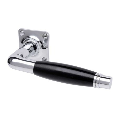 De Oude Deurklink Deurklink - Deco glanzend nikkel vierkante rozet De Oude Deurklink Deurklink - Deco glanzend nikkel vierkante rozet